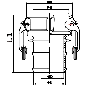PP塑料快速接頭C型規(guī)格